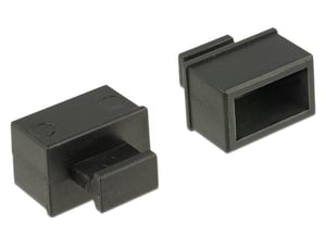 DeLOCK 64021 Steckdosenabdeckung, schwarz, 10 Stück