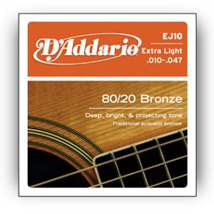D'Addario EJ10 struna instrumentu muzycznego Akustyczny 6 szt. Stal Gitara