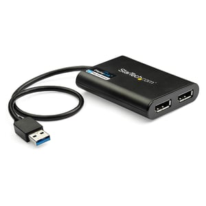 StarTech USB32DP24K60 extern USB-grafikkort 4096 x 2160 px Svart