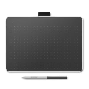 Wacom Intuos One Small Graphics Tablet, Gray, White, 152 x 95 mm, USB/Bluetooth