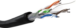 Goobay 57293 Network Cable, Black, 100 m, Cat6 U/UTP (UTP)