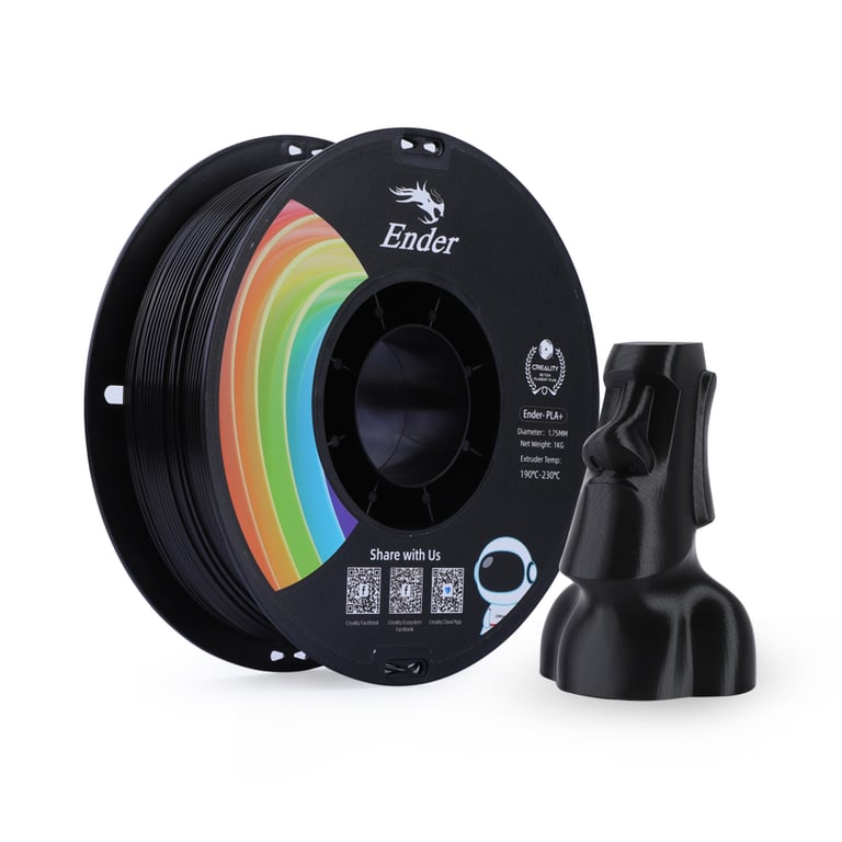Creality 3301010306 materiały drukarskie 3D Kwas polimlekowy (PLA) Czarny 1 kg