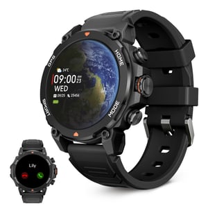 Ksix Explorer 3,63 cm (1.43") AMOLED Cyfrowy Ekran dotykowy Czarny GPS
