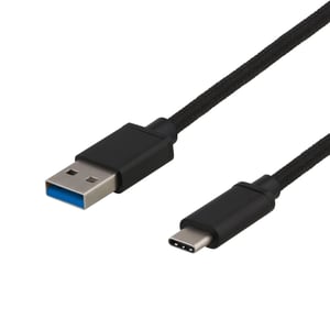 Deltaco USBC-1152 kabel USB USB 3.2 Gen 2 (3.1 Gen 2) 1 m Czarny