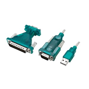 LogiLink UA0042B seriell omvandlare/repeater/isolator USB 2.0 RS-232 Grön, Genomskinlig