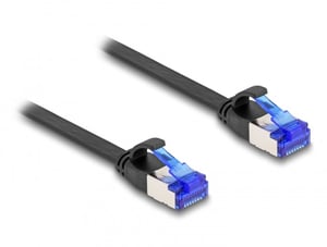 DeLOCK Płaski kabel RJ45 męski na męski Cat.6A elastyczny 0,5 m czarny