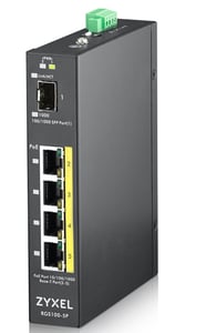 Zyxel RGS100-5P Unmanaged L2 Gigabit-Ethernet (10/100/1000) PoE-Unterstützung Schwarz