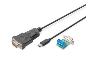 Digitus USB-2.0-HighSpeed-Adapterkabel Typ USB-C/RS485 M/M schwarz 1 m