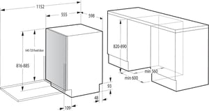 Gorenje GV642E90 W pełni wbudowany 13 komplet.