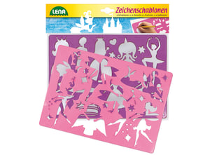 Simm Spielwaren Schablonen „Princess & Elves“ – Mehrfarbige Kunststoff-Schablone, 1 Stück