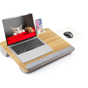 Techly ICA-TBL 102 laptopstativ, bärbar datorstativ, grå, trä