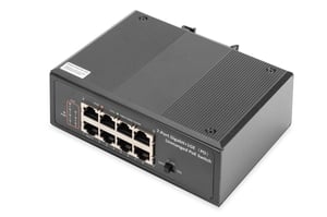 Digitus 7-portars Gigabit Ethernet PoE-nätverksswitch, industriell, icke-hanterbar, 1PD-port