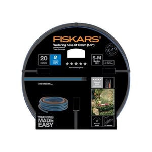 Fiskars 1027107 20 m Above-Ground Garden Hose, Blue, Gray
