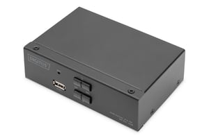 Digitus KVM-Umschalter, 2x1 DP, DP-Ausgang, USB