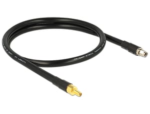 DeLOCK 1m RP-SMA/RP-SMA kabel koncentryczny CFD400, LLC400 Czarny