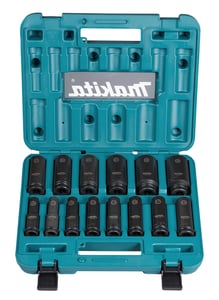 Makita E-16586 Schlagschraubendreher-Steckschlüssel-Set Schwarz, Grün