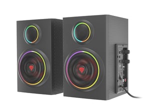 GENESIS Helium 300 BT högtalarset 24 W för PC/bärbar dator, svart, 2.0-kanals, 2-vägs, Bluetooth