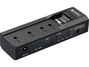 Sandberg 136-49 USB 3.2 Gen 2 (3.1 Gen 2) Type-C-Dockingstation für Festplatten, schwarz
