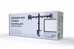 Gembird MA-D2-01 Monitorhalterung/-ständer 81,3 cm (32") Schreibtisch Schwarz