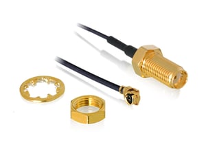 DeLOCK 88825 kabel koncentryczny 0,5 m MHF (I-PEX) RF SMA Czarny
