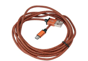 Platinet PUCFB1O USB-Kabel 1 m USB-A auf Micro-USB-A, orange