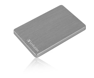 Verbatim Store 'n' Go ALU Slim 1 TB 2.5" External Hard Drive, USB Type-C 3.2 Gen 1 (3.1 Gen 1), Gray
