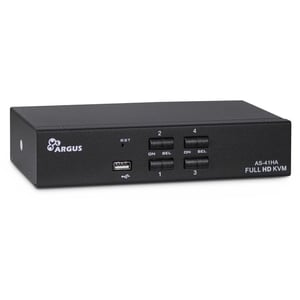 Inter-Tech AS-41HA HDMI przełącznik KVM Czarny