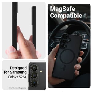 Crong Hybrid Matte Magnetic - Etui MagSafe Samsung Galaxy S26+ (czarny)