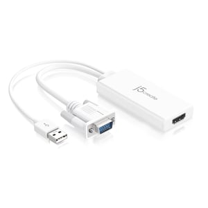 j5create JDA214 0,176 m VGA, USB A HDMI Vit