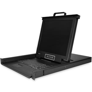StarTech RKCONS1708K 43.2 cm (17") 1280 x 1024 px Steel Black 1U Rack Console