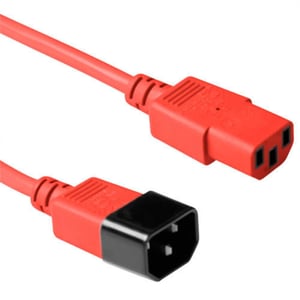 Microconnect PE1413R18 kabel zasilające Czerwony 1,8 m C13 panel C14 panel