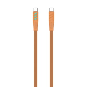 Havit CB6254 - kabel do ładowania USB typu C do USB typu C, 1 m (pomarańczowy)