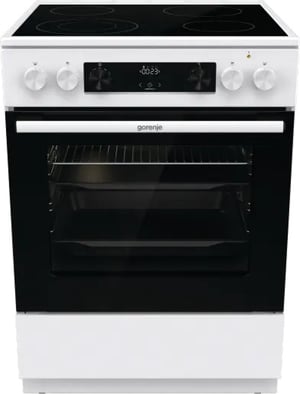 Gorenje GECS6C70WC Kuchenka wolnostojąca Prąd elektryczny Ceramiczna Biały, Czarny