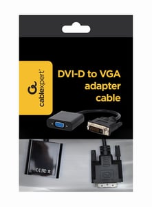 Gembird A-DVID-VGAF-01 kabeladapter 0,2 m DVI-D till VGA (D-Sub) Svart