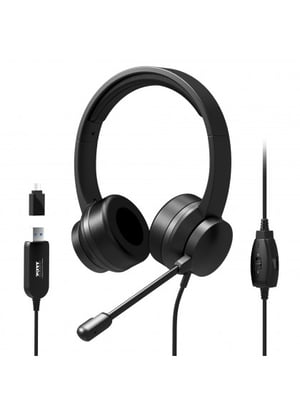 Port Designs 901605 hörlurar/headset, trådbundet, huvudband, USB typ A, svart