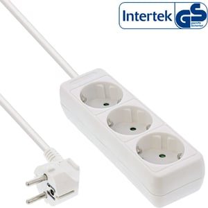 InLine 16433W rozgałęziacz 3 m 3 x gniazdo sieciowe Biały