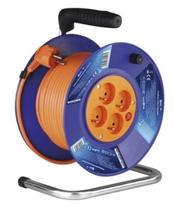 Emos 1908142001 strömfördelare (PDU) med 4 nätuttag, blå, orange