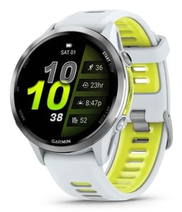 Garmin Forerunner 970 3,56 cm (1,4") AMOLED Digital 454 x 454 px Touchscreen Weiß WLAN GPS
