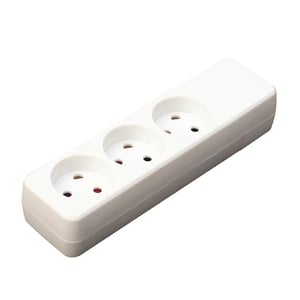 Garbot Z66000105-PA01 3-fach-Netzsteckdosen-Verteiler, für den Innenbereich, weiß
