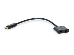 Equip 133469 Audio Cable 0.15 m USB-C to 2 x 3.5 mm Black