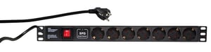 LogiLink PDU7C01 överspänningsskydd Svart 7 x nätuttag 230 V 2 m