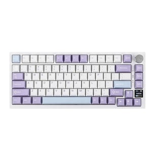 AJAZZ AK820 PRO klawiatura Uniwersalne USB + RF Wireless + Bluetooth QWERTY Fioletowy, Biały