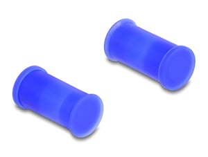 DeLOCK DL4 Dust Cover for Male and Female Connectors, Silicone, 2-Piece Set, Blue, Set of 10