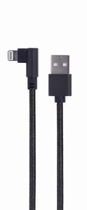 Gembird CC-USB2-AMLML-0.2M Lightning Cable, 0.2 m, Black