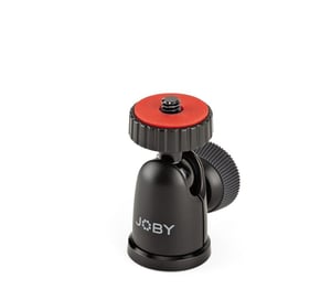 Joby BallHead 1K Stativkopf Schwarz, Rot Acrylnitril-Butadien-Styrol-Copolymer (ABS), Aluminium, Federstahl, Stahl, thermoplastisches Elastomer 1/4" Kugel (Form)