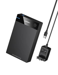 Ugreen 50422 Hard Drive Enclosure HDD/SSD Enclosure Black 2.5/3.5"