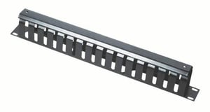 Gembird 19" 1U Kabelorganizer, schwarz, silber, 1 Stück