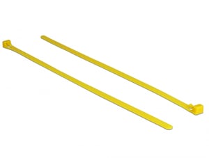 DeLOCK 18761 Cable Tie, Release-Type Cable Tie, Nylon, Yellow, 100 pcs.