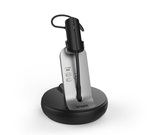 Snom A170 Headset – Kabelloses Headset, Ohrbügel, Kopfbügel, Nackenbügel, Büro/Callcenter, Schwarz
