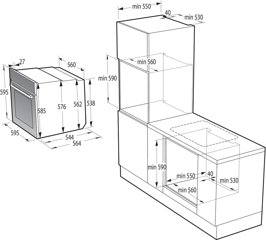 Gorenje BOS6737E13FBG Czarny